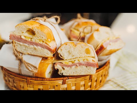 Turkey Ham & Pineapple Hawaiian Sandwich with Honey Dill Sauce