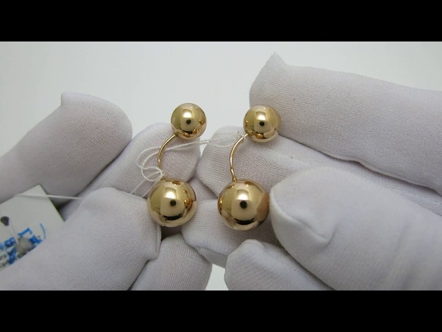 Срібні сережки кульки "Діор" сжх54 Відео огляд