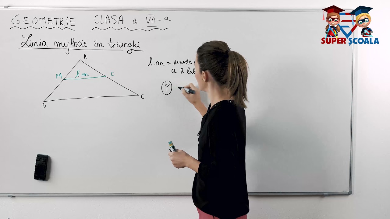 Clasa a VII-a - Linia mijlocie în triunghi