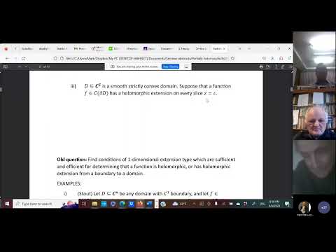 Seminar on Analysis, Differential Equations and Mathematical Physics - Mark Lawrence