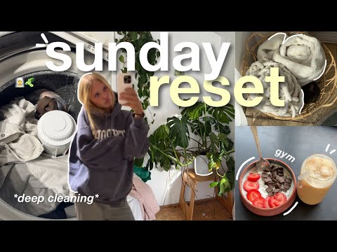 SUNDAY RESET VLOG 🤍 cleaning, organizing, self care