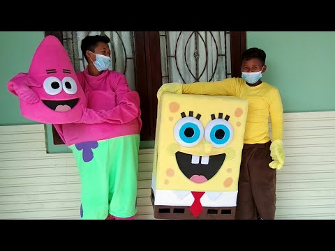 UNBOXING COSPLAY PATRICK & SPONGEBOB SQUAREPANTS - Kostum Patrick & Spongebob Beli Online Video
