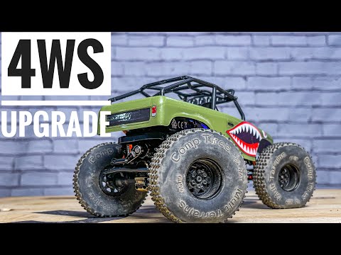 SCX24 UPGRADE - REAR STEER!! How to Install 4 Wheel Steering on your Axial SCX24