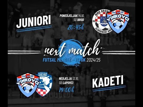 MNK Vinkovci - MNK Osijek (2. HMNL - Istok) 1. kolo Kadeti