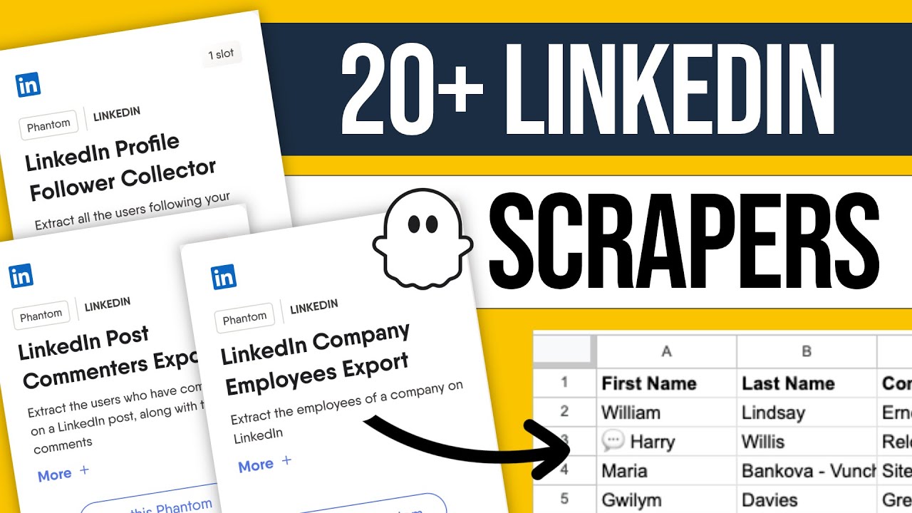 Scrape ANY data from LinkedIn - All PhantomBuster scrapers explained!