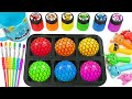 Satisfying Video DIY How To Make Rainbow Sprunki Squishy Net Balls Colorful Stress Toy ASMR Sound