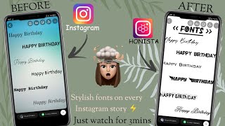 how to Change Your Instagram Story Font Style! || honista