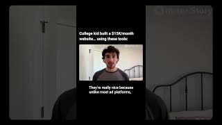 College kid built a $15K/month website… using these tools