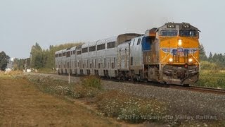preview picture of video 'Railfanning Gervais, Oregon: Coast Starlight with Gevo help, QPDRV with Boy Scout 2010 & a Local'