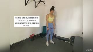 Curl de bíceps con goma