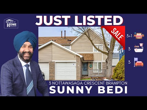 3 NOTTAWASAGA CRESCENT, BRAMPTON | Semi - Detached 3+1 Bedroom & 3 Washroom | By Sunny Bedi