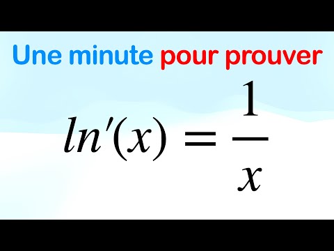 Une minute pour prouver que la dérivée de ln(x) est 1/x
