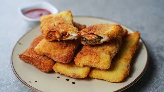 Manchurian Bread Roll | Chicken Bread Pocket | Toasted