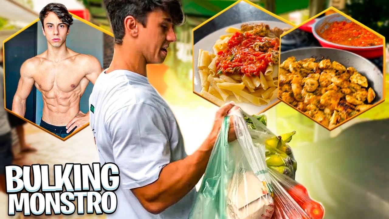 1 DIA INTEIRO DE DIETA DE BULKING DO GAROTO NATURAL DE 22 ANOS
