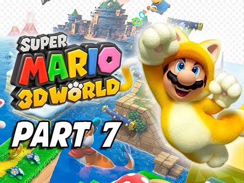 Super Mario 3D World Walkthrough Part 7 - World 3 (100% Green Stars & Stamps Gameplay)