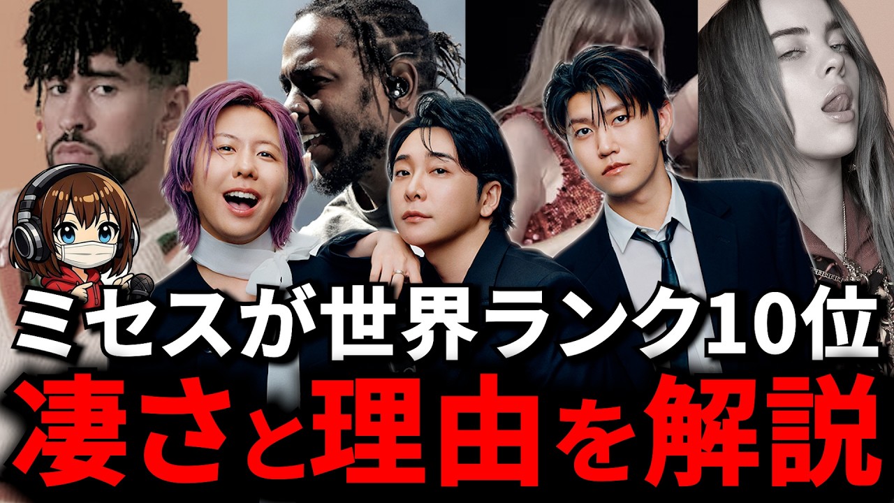 【偉業】Mrs. GREEN APPLEが世界ランキング10位!!その凄さと理由とは!?【ニュース】