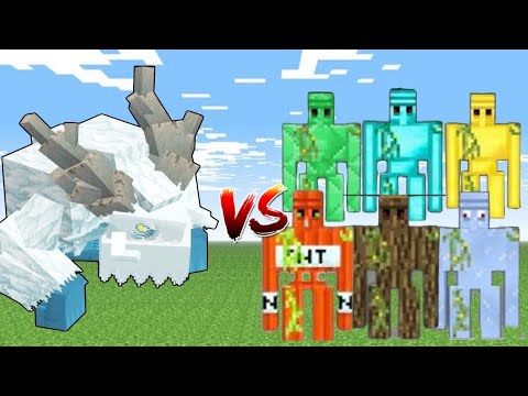 Frostmaw vs ALL GOLEMS - Minecraft Mob Battle