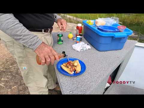 Walleye Shore Lunch at Halley's Camps