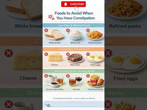 Foods to avoid with constipation