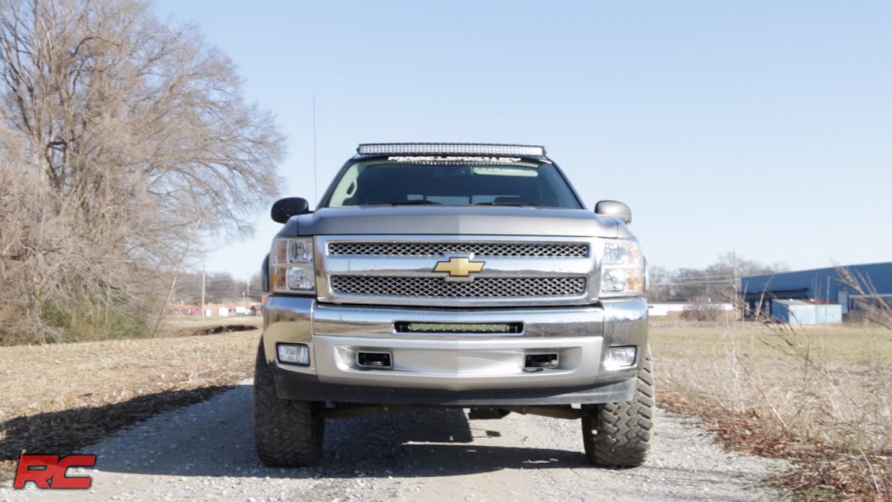 2007-2013 Chevrolet Silverado 1500 20-inch Single Row LED Light Bar Bumper Mount