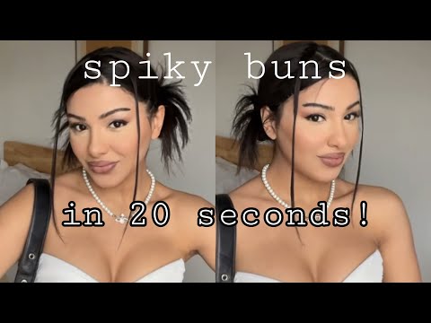 y2k spiky bun hairstyle tutorial
