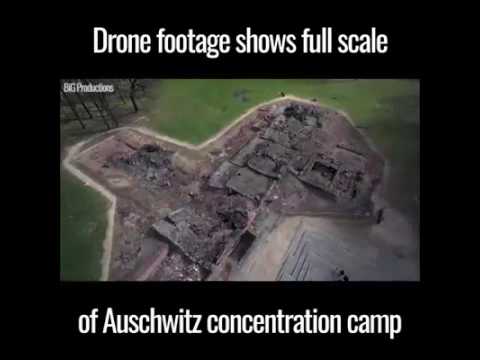 Drone footage shows full scale of Auschwitz concentration camp