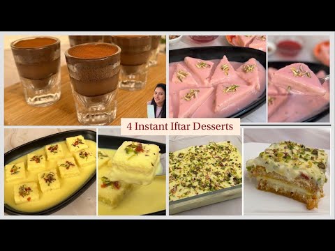 4 Delicious Just 15 Mins Ramadan Special Desserts | Iftar Dessert Recipes, Quick and Easy Desserts