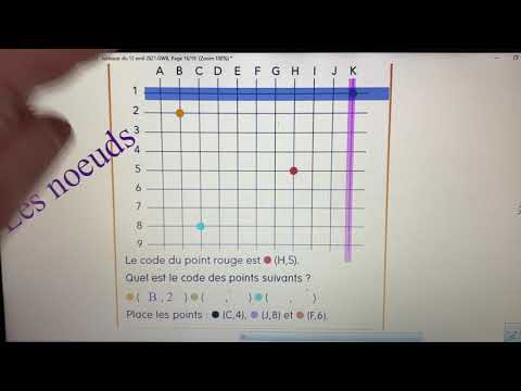 MATHS Quadrillages : codages de noeuds et déplacement