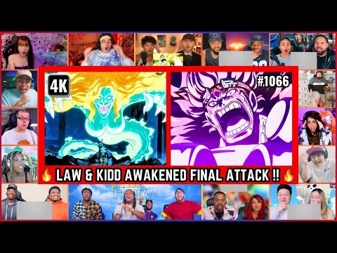 🔥🔥 BIGMOM VS LAW & KIDD FINALE MEGA REACTION MASHUP - One Piece Episode 1066 Mega Reaction Mashup
