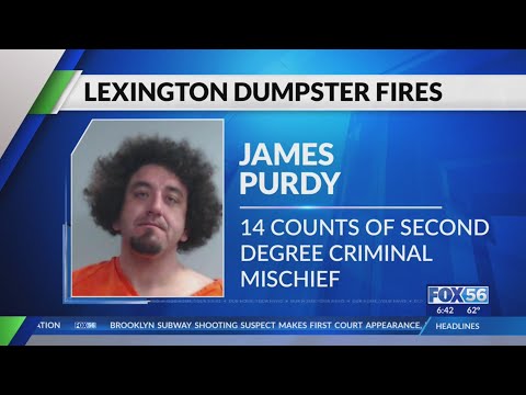 Man arrested in connection to Lexington dumpster fires