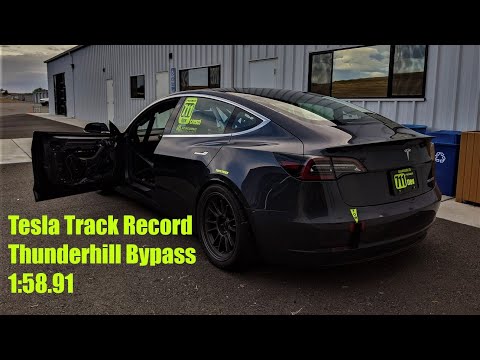 Tesla Track Record - Thunderhill Bypass P3D 1:58.91