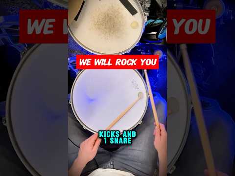 We Will Rock You - Queen Drum Cover, pdf ,mp3, Exercices et Score free for beginners