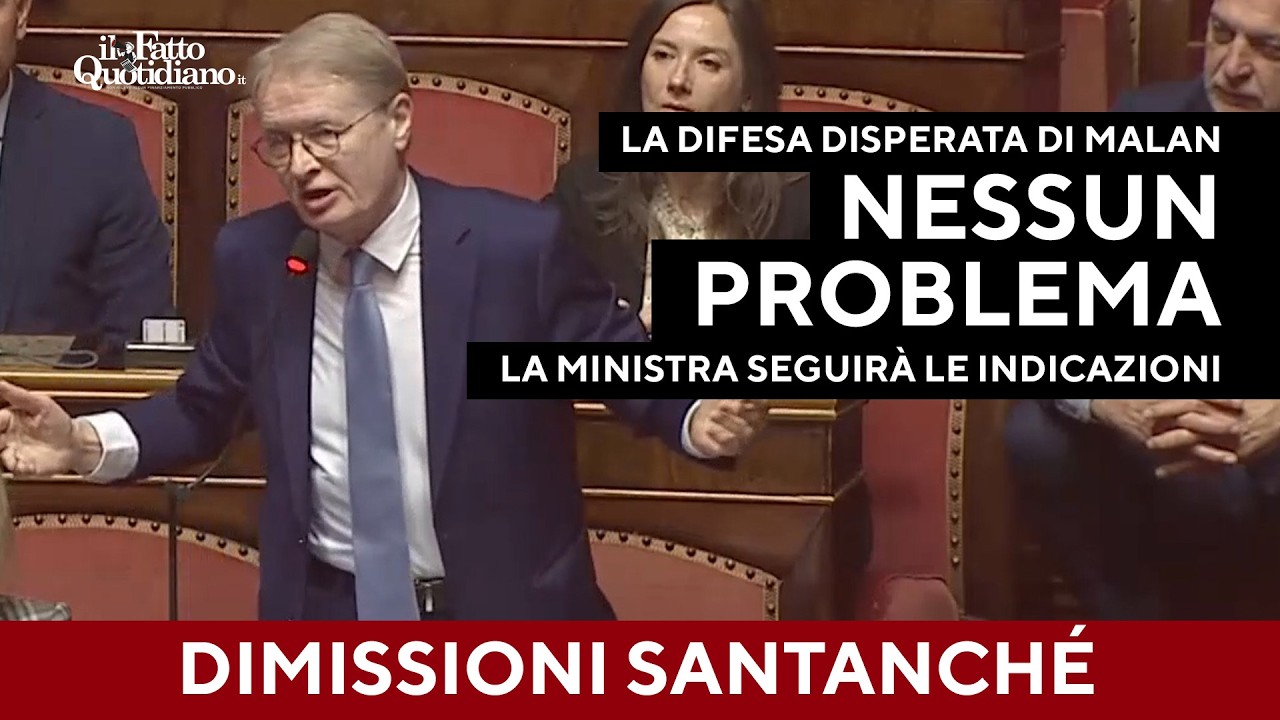 Santanché, difesa disperata di Malan: "La ministra seguirà le indicazioni di Meloni". Caos in Aula