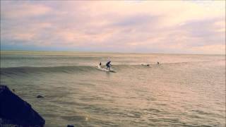 preview picture of video 'Great Lakes surfing...Port Washington, WI in December 2012'