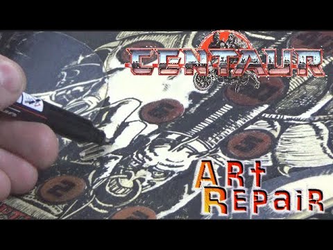 ROCK & ROLL - Repainting The Worn Playfield Of Bally's CENTAUR Pinball Machine By Hand!