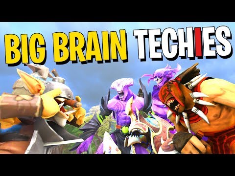 Big Brain Techies - DotA 2 Funny Moments