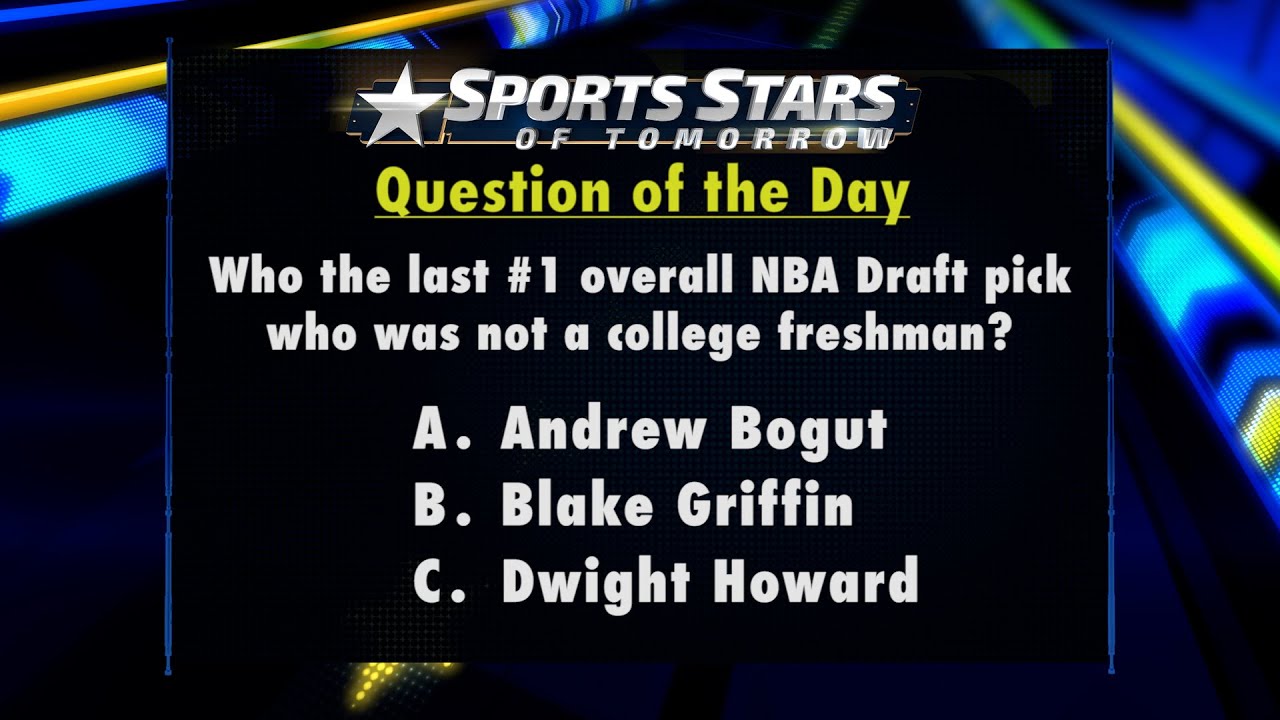 Question of the Day: The Last #1 NBA Draft Pick Who Was Not a College Freshman