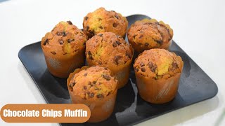 Chocolate Chips Muffins | Easy Muffin Recipe | Cupcake Recipe