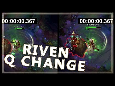 Riven Q Animation Cancel Change on PBE - League of Legends