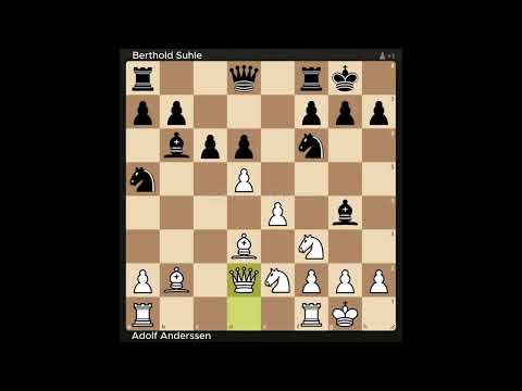 Adolf Anderssen vs. Berthold Suhle. 1860. Impressive checkmate.