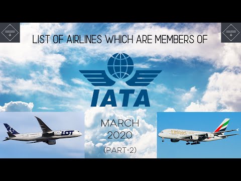 List of Airline Members of IATA as of March 2020 | International Air Transport Association (Part-2)