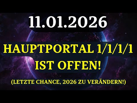 SIE SIND FAST ZU SPÄT! Aber das 1111-Portal wird Sie RETTEN! 11. Januar 2026!