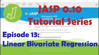 Download the video "JASP 0.10.2 Tutorial: Linear Bivariate Regression (Episode 13)"