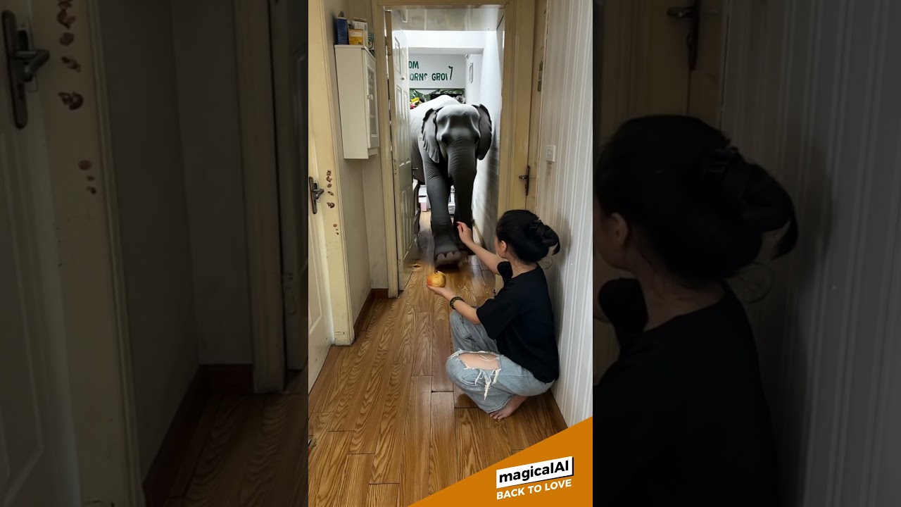 Summon a giant gray Elephant #elephant #elephants  #ai #aiart #pets #aiartcommuity #aivideo #cute