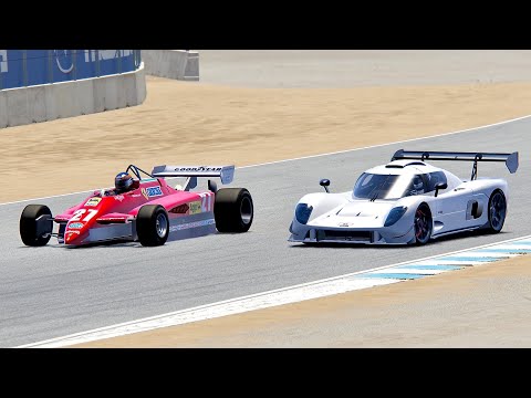 Ultima RS 2020 vs Ferrari F1 1982 Gilles Villeneuve - Laguna Seca