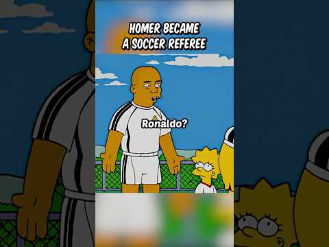 Homer became a soccer referee