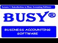 Lesson 1 Introduction To Busy Accounting Software