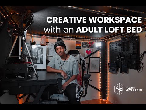 Adult Loft Bed: Creative Studio Home Office Tour With Tyski