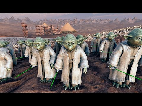100,000 Star Wars Battle Droids vs 100 Yodas - UEBS 2