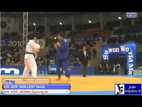 Judo 2010 Suwon: Heide Wollert (GER) - Gyeong-mi Jeong (KOR) [-78kg].